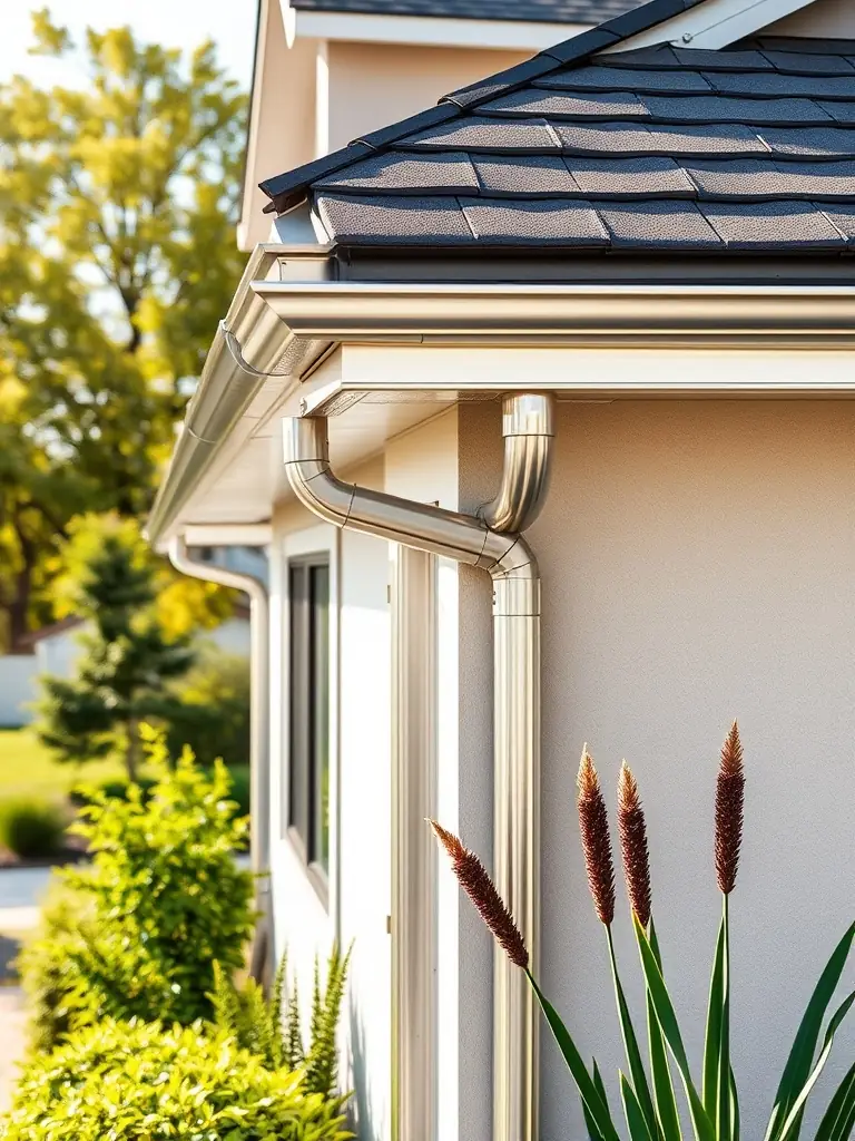 A picture of newly installed gutters and siding on a home in Richmond, VA, demonstrating how they protect the property and enhance its curb appeal.